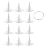 Ensemble de 12 chapeaux de sorciere pour halloween, accessoire de costume festif avec corde de suspension ...