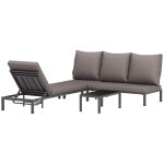 Ensemble de 2 bains de soleil inclinables avec matelas d�houssables