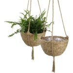 Ensemble de 2 paniers suspendus pour plantes, jardini�res suspendues d'int�rieur et d'ext�rieur, paniers ...