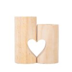 Ensemble de 2 supports de bougies en bois pour la d�coration int�rieure, bougeoirs romantiques pour bougies ...