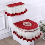 Ensemble de 3 housses de si�ge de toilette avec fermeture �clair en dentelle, imperm�ables et r�sistantes, ...
