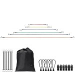 Ensemble de 30 tendeurs elastiques - duoku - 8mm - robustes - mousquetons en acier a3 - longueurs de ...