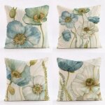 Ensemble de 4 housses de coussin, housse de coussin 45x45, housse de coussin d�corative pour canap�, ...