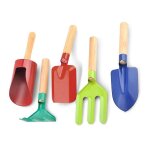 Ensemble de 5 outils de jardinage pour enfants comprenant une pelle, un râteau et une truelle. jouet ... Ensemble de 5 outils de jardinage pour enfants comprenant une pelle, un râteau et une truelle. jouet ...