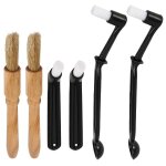 Ensemble de 6 brosses de nettoyage pour machine a cafe, avec cuillere et brosse de nettoyage pour moulin ...