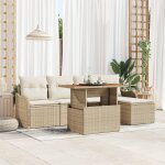 Ensemble de 6 canapés de jardin avec coussins en beige, rotin synthétique, canapé de jardin 2 places ... Ensemble de 6 canapés de jardin avec coussins en beige, rotin synthétique, canapé de jardin 2 places ...