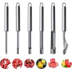 Ensemble de 6 vide - pomme et denoyauteur multifonctions en acier inoxydable pour fruits et legumes, ...