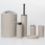 Ensemble d'accessoires de salle de bain 6 pieces : gobelet, porte - brosse a dents, distributeur de lotion, ... Ensemble d'accessoires de salle de bain 6 pieces : gobelet, porte - brosse a dents, distributeur de lotion, ...