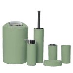 Ensemble d'accessoires de salle de bain 6 pieces, porte - brosse a dents, gobelet, distributeur de savon, ...