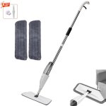 Ensemble balai et serpillire  vaporiser avec tampons en microfibre s, balais plats rotatifs secs et ...