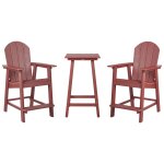 Ensemble pour bistro matire synthtique rouge adirondack