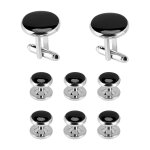 Ensemble de boutons de manchette et de clous pour chemises de smoking, mariage d'affaires, 2 boutons ... Ensemble de boutons de manchette et de clous pour chemises de smoking, mariage d'affaires, 2 boutons ...