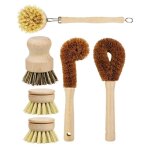 Ensemble de brosses de nettoyage a base de plantes, 6 pièces pour le nettoyage des légumes et de la vaisselle ... Ensemble de brosses de nettoyage a base de plantes, 6 pièces pour le nettoyage des légumes et de la vaisselle ...