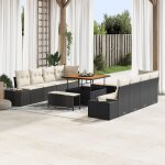 Ensemble de canapé de jardin 11 pièces avec coussins noir poly rotin acacia, canapé de jardin 2 places ... Ensemble de canapé de jardin 11 pièces avec coussins noir poly rotin acacia, canapé de jardin 2 places ...