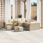 Ensemble de canapé de jardin 13 pièces avec coussins beige poly rattan acacia, ensemble de salle a manger ... Ensemble de canapé de jardin 13 pièces avec coussins beige poly rattan acacia, ensemble de salle a manger ...