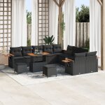 Ensemble de canapés de jardin de 13 pièces avec coussins noirs en rotin synthétique acacia, ensemble ... Ensemble de canapés de jardin de 13 pièces avec coussins noirs en rotin synthétique acacia, ensemble ...