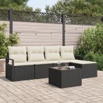 Ensemble de canapés de jardin 5 pièces avec coussins en poly rattan marron, canapé de jardin 2 places ... Ensemble de canapés de jardin 5 pièces avec coussins en poly rattan marron, canapé de jardin 2 places ...