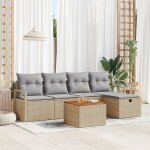 Ensemble de canapé de jardin 6 pièces avec coussins beige rattan synthétique, canapé de jardin 2 places ... Ensemble de canapé de jardin 6 pièces avec coussins beige rattan synthétique, canapé de jardin 2 places ...