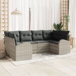 Ensemble de canapés de jardin 6 pièces avec coussins gris clair rattan poly, canapé de jardin 2 places ... Ensemble de canapés de jardin 6 pièces avec coussins gris clair rattan poly, canapé de jardin 2 places ...