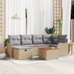 Ensemble de canapé de jardin de 7 pièces avec coussins beige poly rattan, canapé de jardin de 2 places ... Ensemble de canapé de jardin de 7 pièces avec coussins beige poly rattan, canapé de jardin de 2 places ...