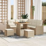 Ensemble de canapé de jardin 8 pièces avec coussins beige poly rotin acacia, canapé de jardin 2 places ... Ensemble de canapé de jardin 8 pièces avec coussins beige poly rotin acacia, canapé de jardin 2 places ...