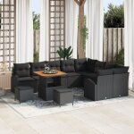 Ensemble de canapé de jardin vidaxl 12 pièces avec coussins noir résine tressée acacia, ensemble de salle ... Ensemble de canapé de jardin vidaxl 12 pièces avec coussins noir résine tressée acacia, ensemble de salle ...