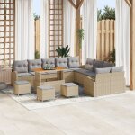 Ensemble de canapés de jardin vidaxl 14 pièces avec coussins beige rotin synthétique acacia, canapé de ... Ensemble de canapés de jardin vidaxl 14 pièces avec coussins beige rotin synthétique acacia, canapé de ...