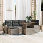 Ensemble de canapé de jardin vidaxl 7 pièces gris rotin canapé de jardin Ensemble de canapé de jardin vidaxl 7 pièces gris rotin canapé de jardin