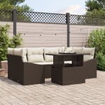 Ensemble de canapé de jardin vidaxl 7 pièces marron rotin Ensemble de canapé de jardin vidaxl 7 pièces marron rotin