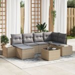 Ensemble de canap�s de jardin vidaxl set de 7 beige et gris