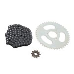 Ensemble de chaînes à engrenages t8f en acier allié d'aluminium 44t pignon à 3 trous 10t 10h trou roue ... Ensemble de chaînes à engrenages t8f en acier allié d'aluminium 44t pignon à 3 trous 10t 10h trou roue ...