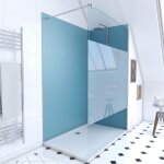 Ensemble complet douche � l'italiennne avec receveur 90x120 + paroi depolie + panneaux muraux