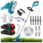 Ensemble d�broussailleuse coupe - bordures rotofil �lectrique 2 batterie 650 w 18 000 tr / min