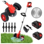 Ensemble d�broussailleuse rotofil sans fil coupe - bordures avec roues xxl