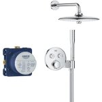 Ensemble de douche encastr - tous les types de jets - mitigeur thermostatique - grohe - 34878000 - gris ...