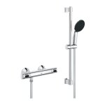 Ensemble de douche avec mitigeur thermostatique, pommeau 1 jet, barre 60cm et flexible - grohe 34800001 ... Ensemble de douche avec mitigeur thermostatique, pommeau 1 jet, barre 60cm et flexible - grohe 34800001 ...