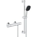 Ensemble de douche avec mitigeur thermostatique, pommeau 3 jets, barre 60cm et flexible - grohe 34237003 ... Ensemble de douche avec mitigeur thermostatique, pommeau 3 jets, barre 60cm et flexible - grohe 34237003 ...
