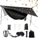 Ensemble de hamac de camping portable, hamac double simple, moustiquaire, tente pare - pluie, lit suspendu ...