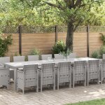 Ensemble de jardin de 15 pièces vidaxl avec coussins gris clair Ensemble de jardin de 15 pièces vidaxl avec coussins gris clair