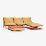 Ensemble de jardin amaro avec canapé modulable 3 pièces, table d'appoint et pouf convertible jaune miel ... Ensemble de jardin amaro avec canapé modulable 3 pièces, table d'appoint et pouf convertible jaune miel ...