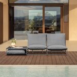Ensemble de jardin amaro compos� d'un canap� modulable 2 pi�ces et d'une table d'appoint convertible ...