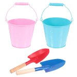 Ensemble de jeux de plage pour enfants 4 pièces : seaux et pelles durables pour jeux de sable, fêtes ... Ensemble de jeux de plage pour enfants 4 pièces : seaux et pelles durables pour jeux de sable, fêtes ...