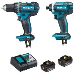 Ensemble makita dlx2127j1 perceuse visseuse ddf482 + visseuse � chocs dtd152 18 v li - ion (3 x 3 ah) ...