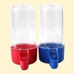 Ensemble mangeoire et abreuvoir pour oiseaux 2 pi�ces, distributeur de graines et d'eau en plastique ...