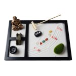 Ensemble de mini plateaux de sable zen, 3 grilles, statues de bouddha, ensemble de jardin zen, pont de ... Ensemble de mini plateaux de sable zen, 3 grilles, statues de bouddha, ensemble de jardin zen, pont de ...