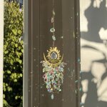 Ensemble d'ornements de jardin à suspendre, attrape - soleil en cristal, carillon à vent, décorations ... Ensemble d'ornements de jardin à suspendre, attrape - soleil en cristal, carillon à vent, décorations ...