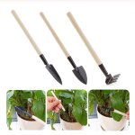 Ensemble d'outils de jardinage domestique, balcon, mini excavation, convient � la pelle, r�teau, outils ...