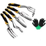 Ensemble d'outils de jardinage - ensemble d'outils  main de jardinage 5 pices (sarcleur, truelle, transplant ...