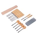 Ensemble d'outils de sculpture sur bois, kit de ciseaux  bois en acier, couteau  dcouper, outil  ...