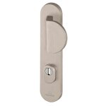 Ensemble poign�e de porte aileron blind�e sur plaque standard essential bricard entraxe 195mm bross� ...